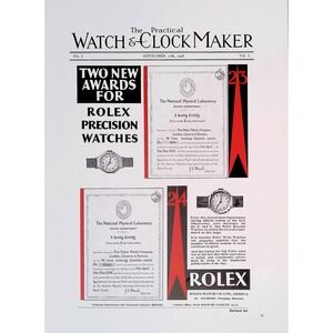 Rolex Precision Watch Awards Advertising Original Book Page Horology Wall Art
